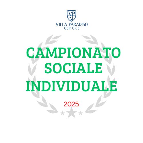 CAMPIONATO SOCIALE INDIVIDUALE 2025
